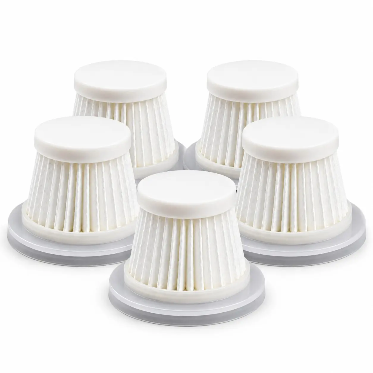 5PCS Washable HEPA Vacuum Cleaner Replacement Filter, High-Temperature Resistant Air Filter Cartridge for Handheld Vacuum, Car Vacuum, Mattress Cleaner, Air Purifier and Portable Vacuum Accessories