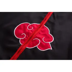 Akatsuki Uchiha Itachi Cloak for Kids Adult Long Black Robe Capes Halloween Carnival Cosplay Costume with Accessories