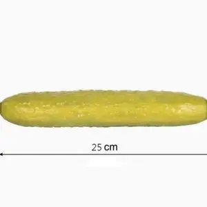 Green Yellow Cucumber Squishy Toy Set Vegetable Shape Stress Relief Hanging Pendant Gift