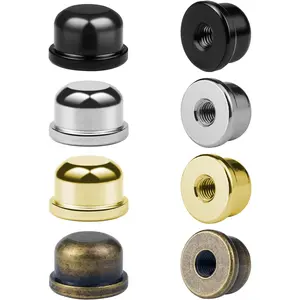 8 PCS 1/4-27 Lamp Finials, Lamp Shade Screw Cap for Lamp Shade Bracket Harp Top, Lamp Finial Knob Lamp Fittings (1/2 Inch Tall, 4 Colors)