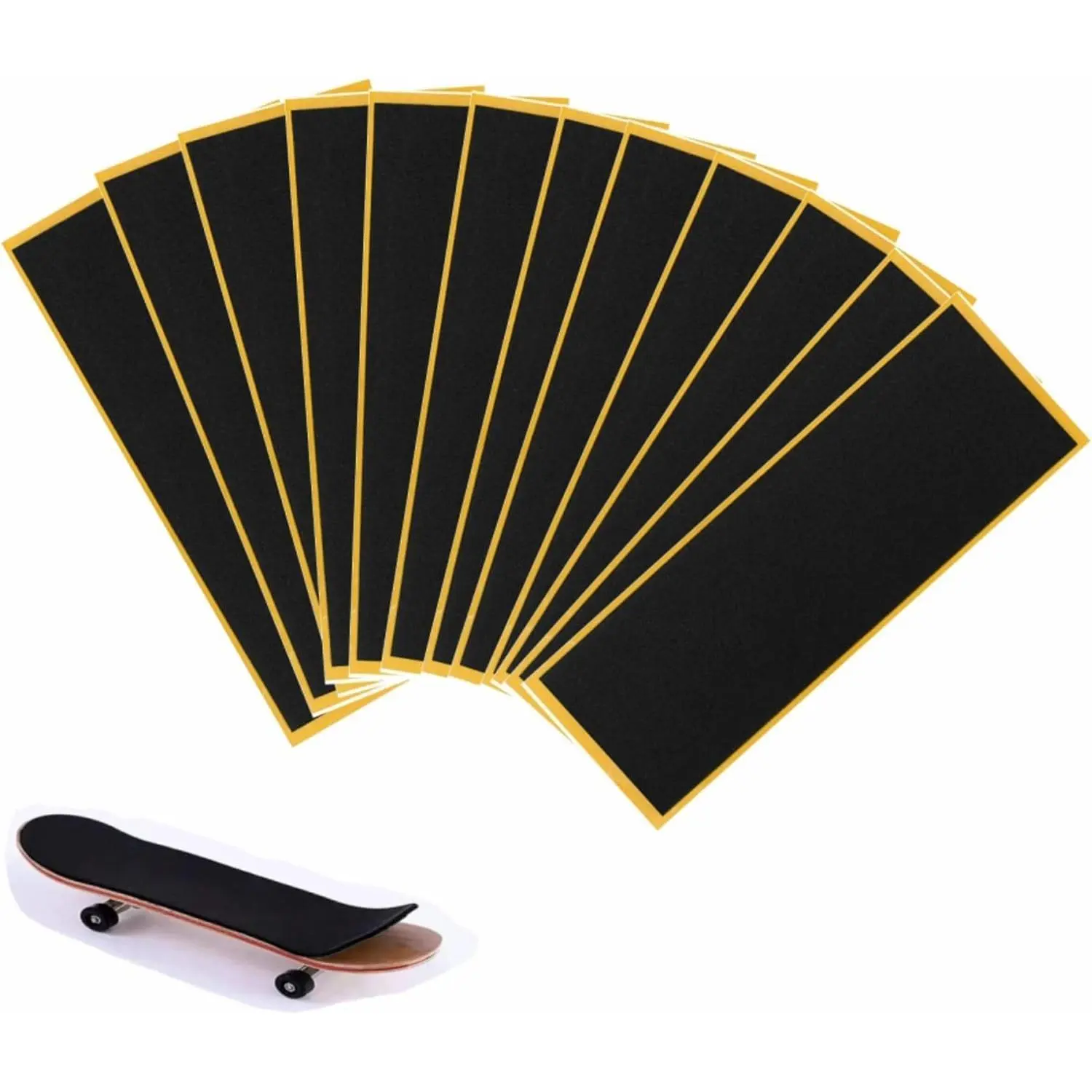 Professional Foam Grip Tape, 24 Pieces 110x38mm Black Strips for Fingerboards, High Friction Non-Slip Surface for Custom Cutting and Extreme Sports, Save Money, 110Mm*38Mm*1Mm, Easily Teared, Amateur