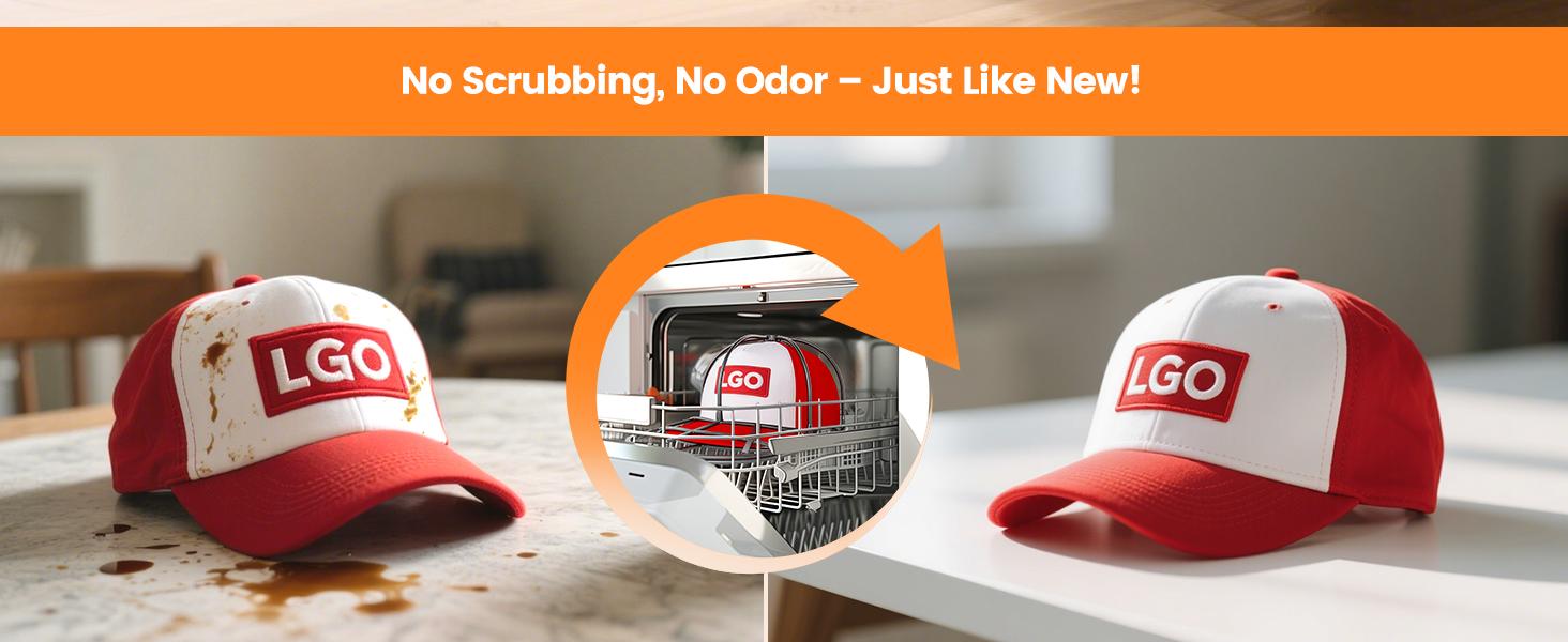 Hat Washer Cage 2-Pack - Baseball Cap Washing Machine & Dishwasher Safe Cleaner, Hat Cage for Washing Machine, Fits Adult/Kids Caps (Black)