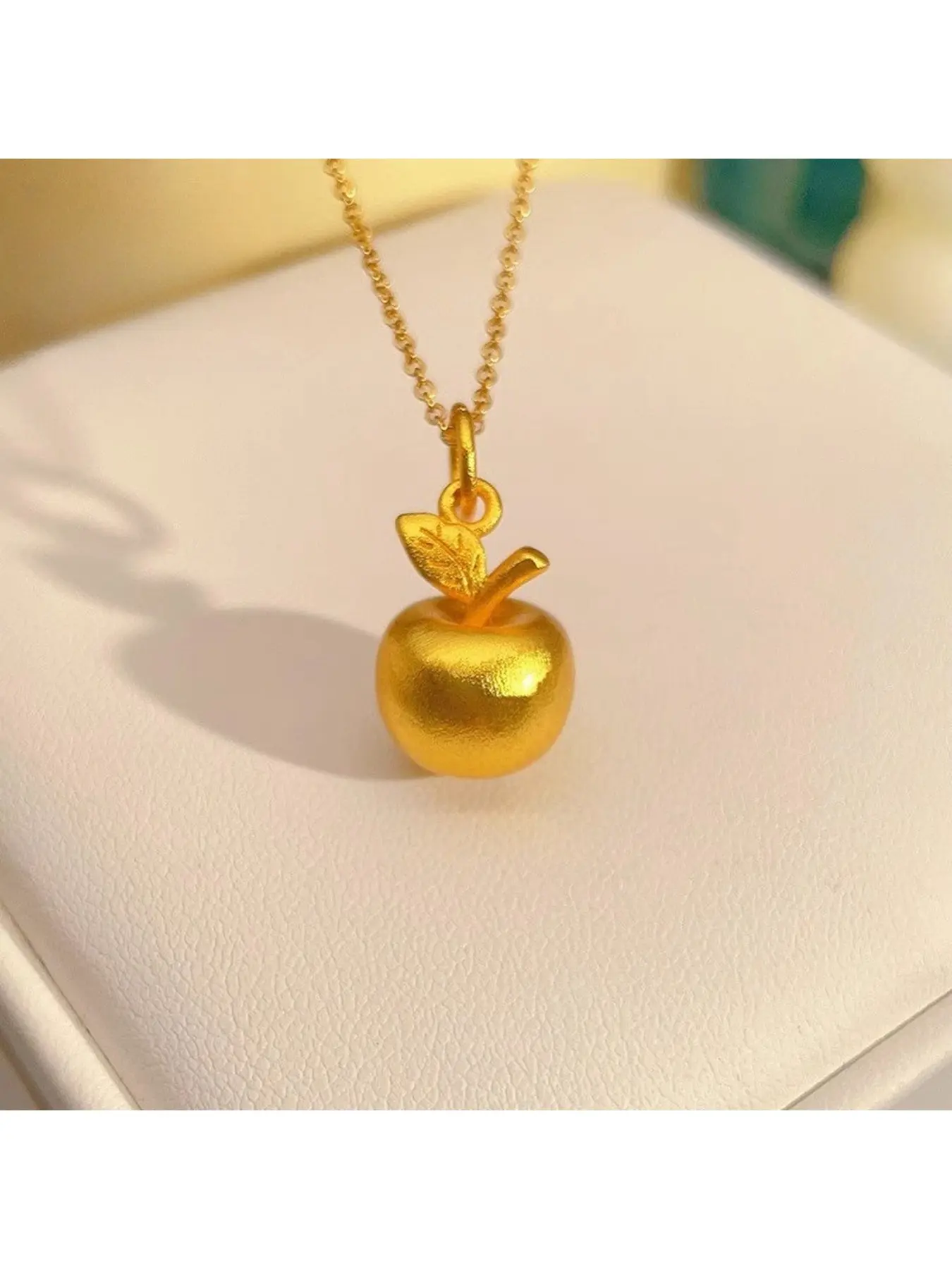 Apple Pendant Necklace for Women - Christmas Gift - For Girlfriend - Holiday