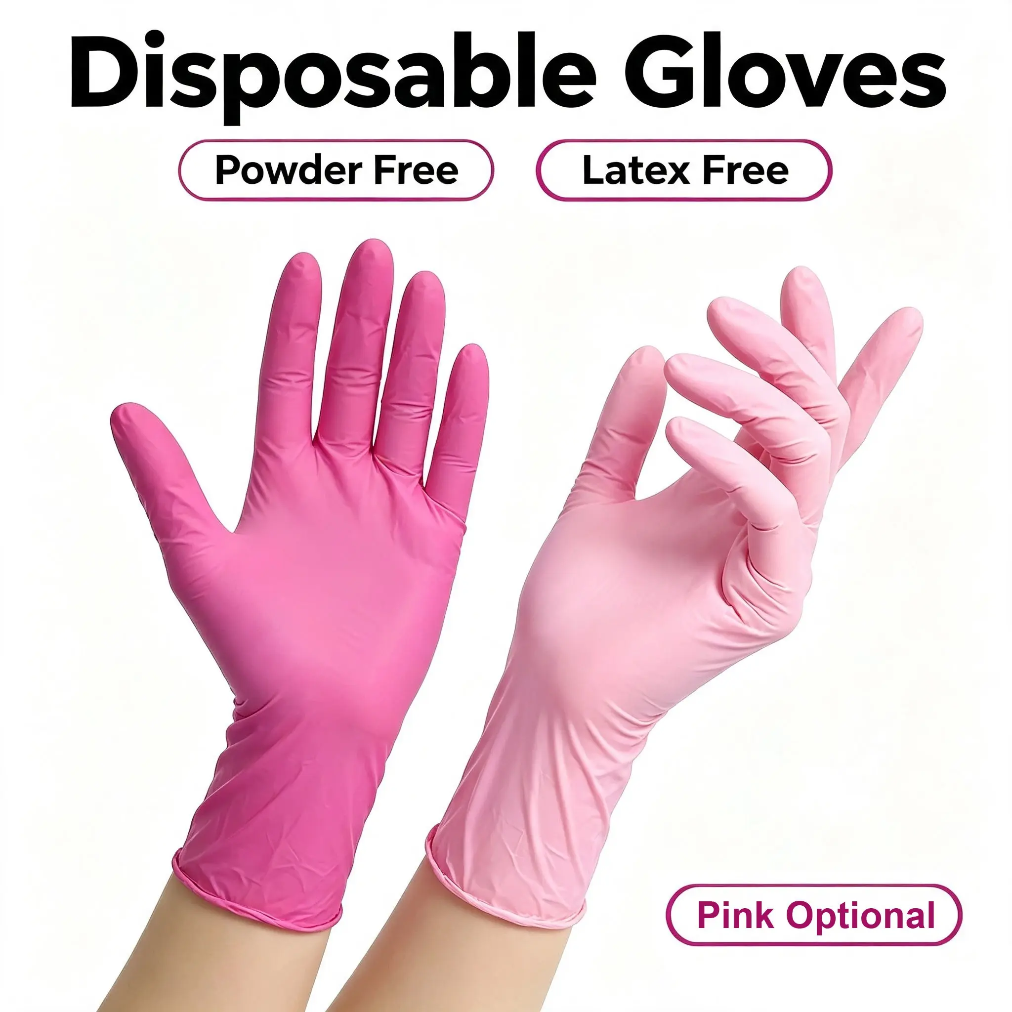 Upgrade Pull-Off PVC Cleaning Gloves, Powder-Free/latex-Free Disposable Gloves, Ideal for Home Cleaning, Beauty Salon, Art Painting