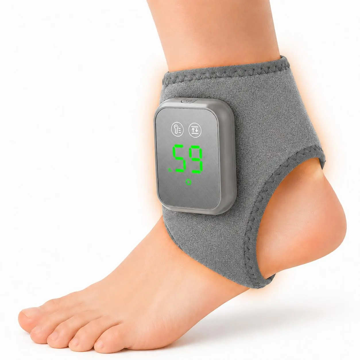 Cordless Foot and Ankle Massager with Heat, Ankle Heating Pad Wrap with Massage, Ankle Massager for Pain Relief, 3 Heat & Vibration Settings, Auto Shut-Off – Ideal for Home, Office, Travel adjustable strength carpal tunnel syndrome wireless desi