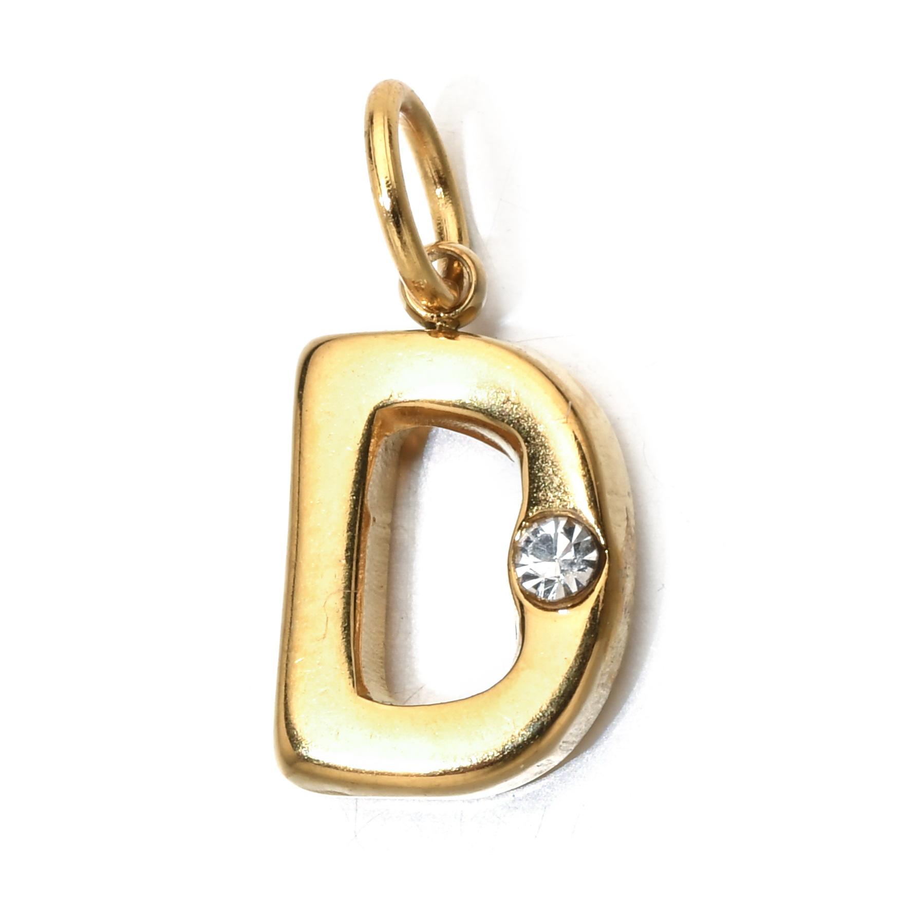 26 Initial Letters Stainless Steel Birthstone Pendant Necklace Dainty Clavicle Chain Ideal Gift For Mom