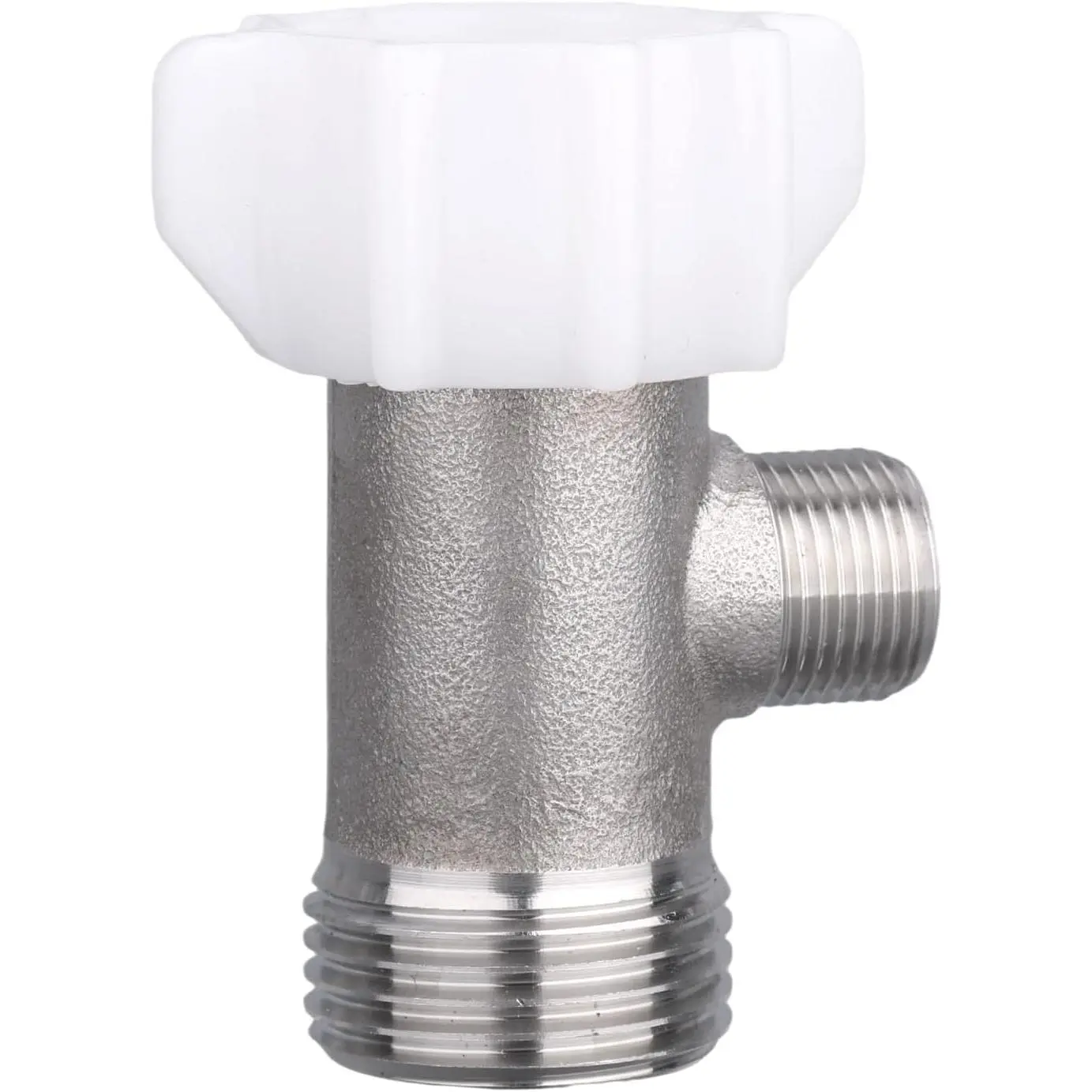 Brass 3-Way Tee Valve, Bidet T-Adapter Connector 7/8" x 7/8" x 3/8" Bidet Tee Fitting for Toilet Shank 9/16" Water Hose Splitter Shower  Attachment with Thread Pipe Adapter & Diverter Valve