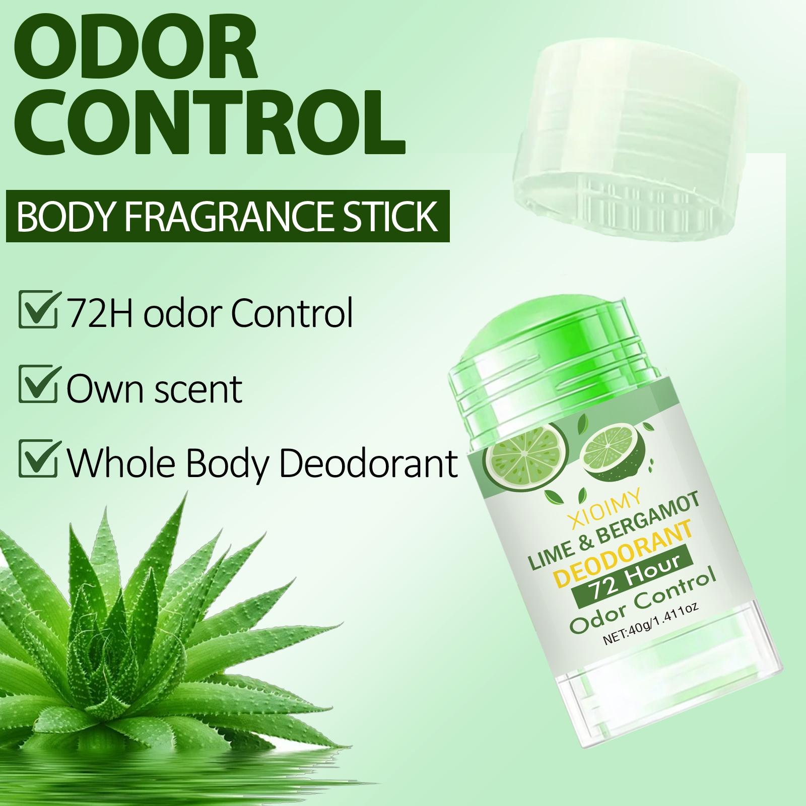 Lemon & Mandarin Deodorant Stick, Long-Lasting Fresh Scent, Aluminum-Free, 72h Odor Protection, Odor Neutralizer, Suitable for Underarms, Body, Women & Men