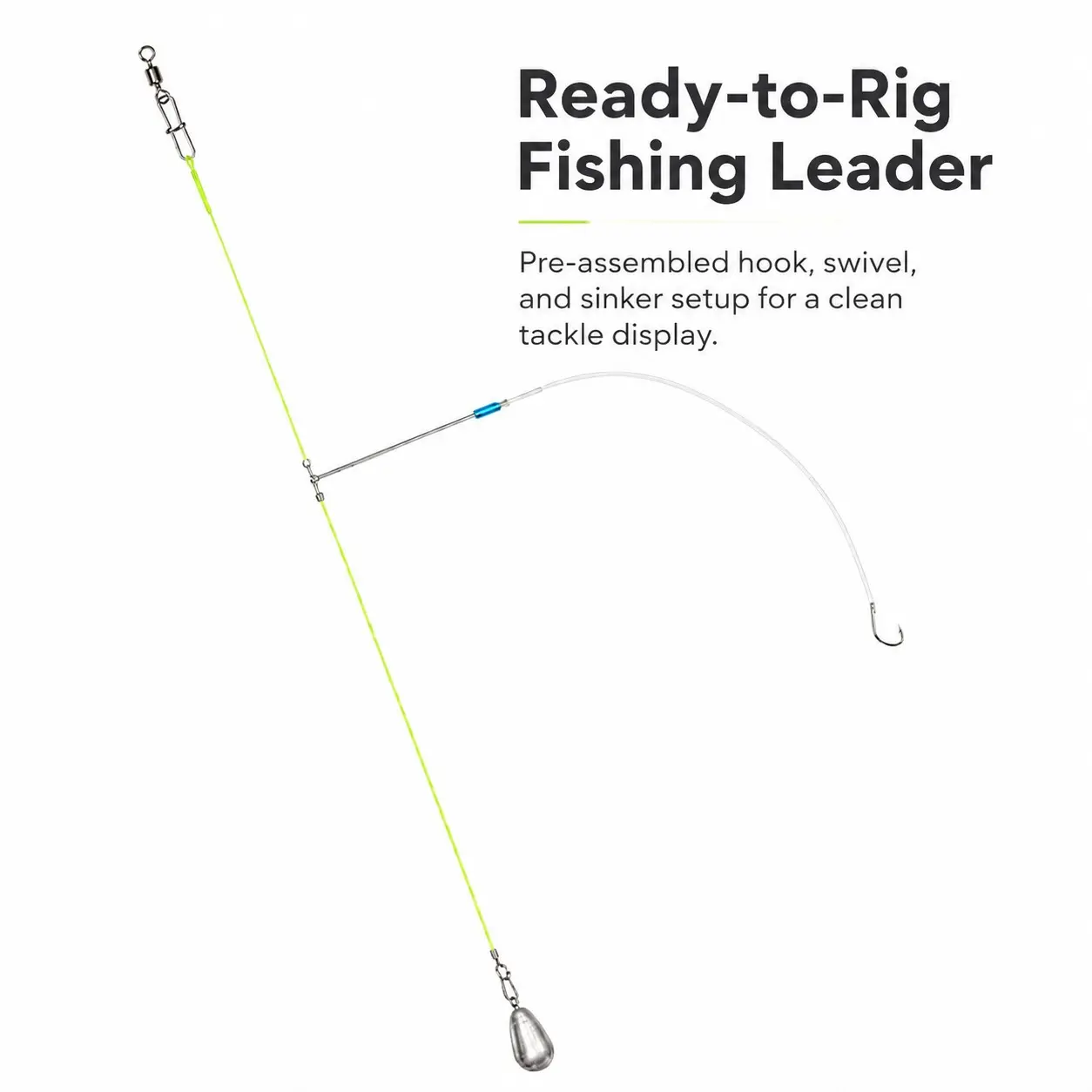 80cm Saltwater Anti-Tangle Balance Fishing Rig, Pre-Tied Floating Line Set, Sliding Bottom Rig for Boat Bridge Raft Sea Bass Yellow Croaker Fishing, Tackle Set