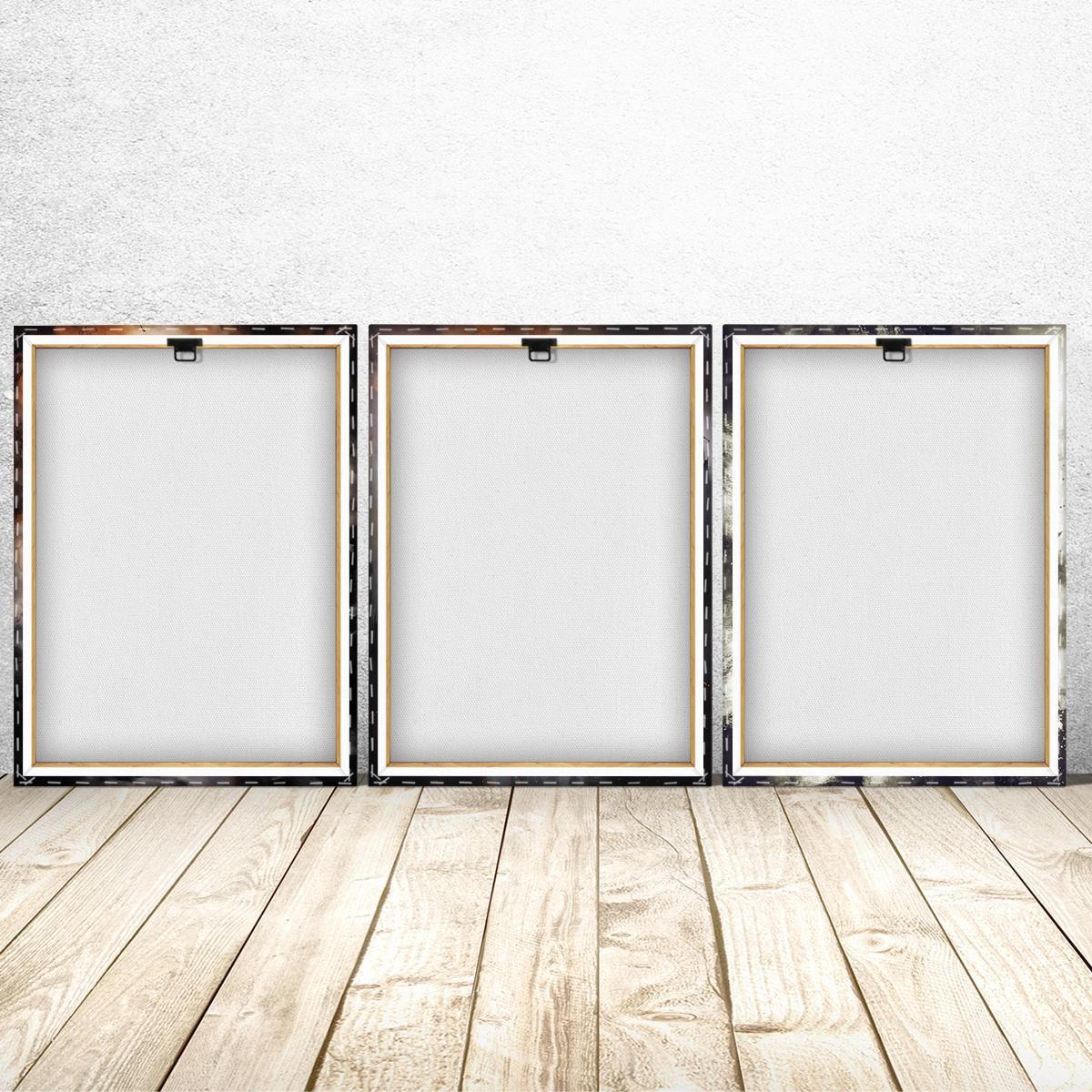 Creepy Crow Pattern Wooden Framed Canvas Painting Modern Art Design, 3 Counts/set Halloween Murals, Wall Art Decor for Home Living Room Bedroom Office