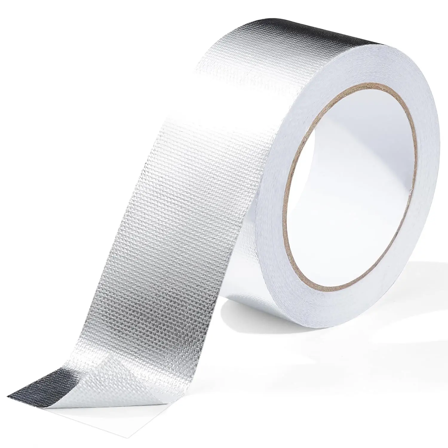 Silver Aluminum Foil Heat Shield Exhaust Wrap Tape, 2in x 66ft Fiberglass High-Temp Tape for Auto Hose Use, Fiberglass Tape