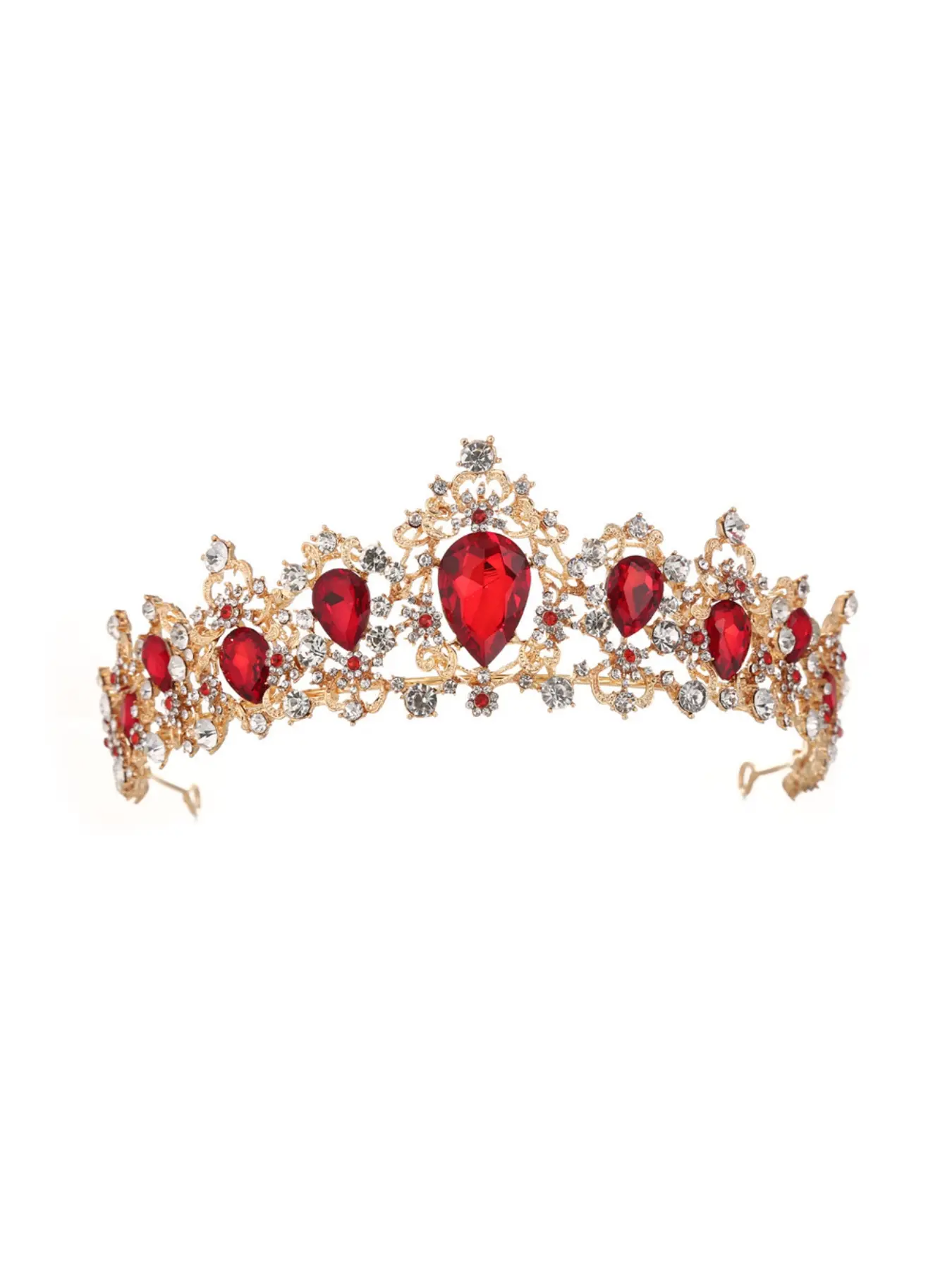 European and American Retro Crown Bridal Tiara Wedding Baroque Queen Large Gold Crown Wedding Dress Accessories Jewelry
