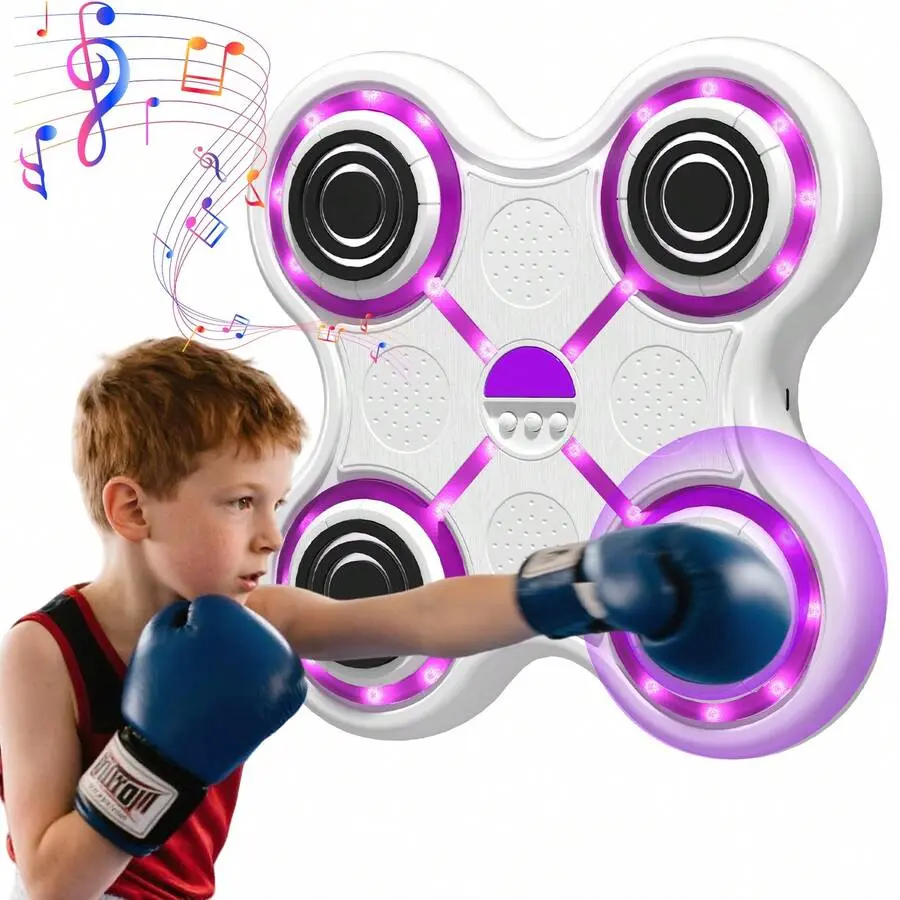 Upgraded Music Boxing Machine For Adults And Kids, Large Size Wall Mounted Boxing Training Equipment With Gloves, Punching Bag For Home, Office, And Gym,