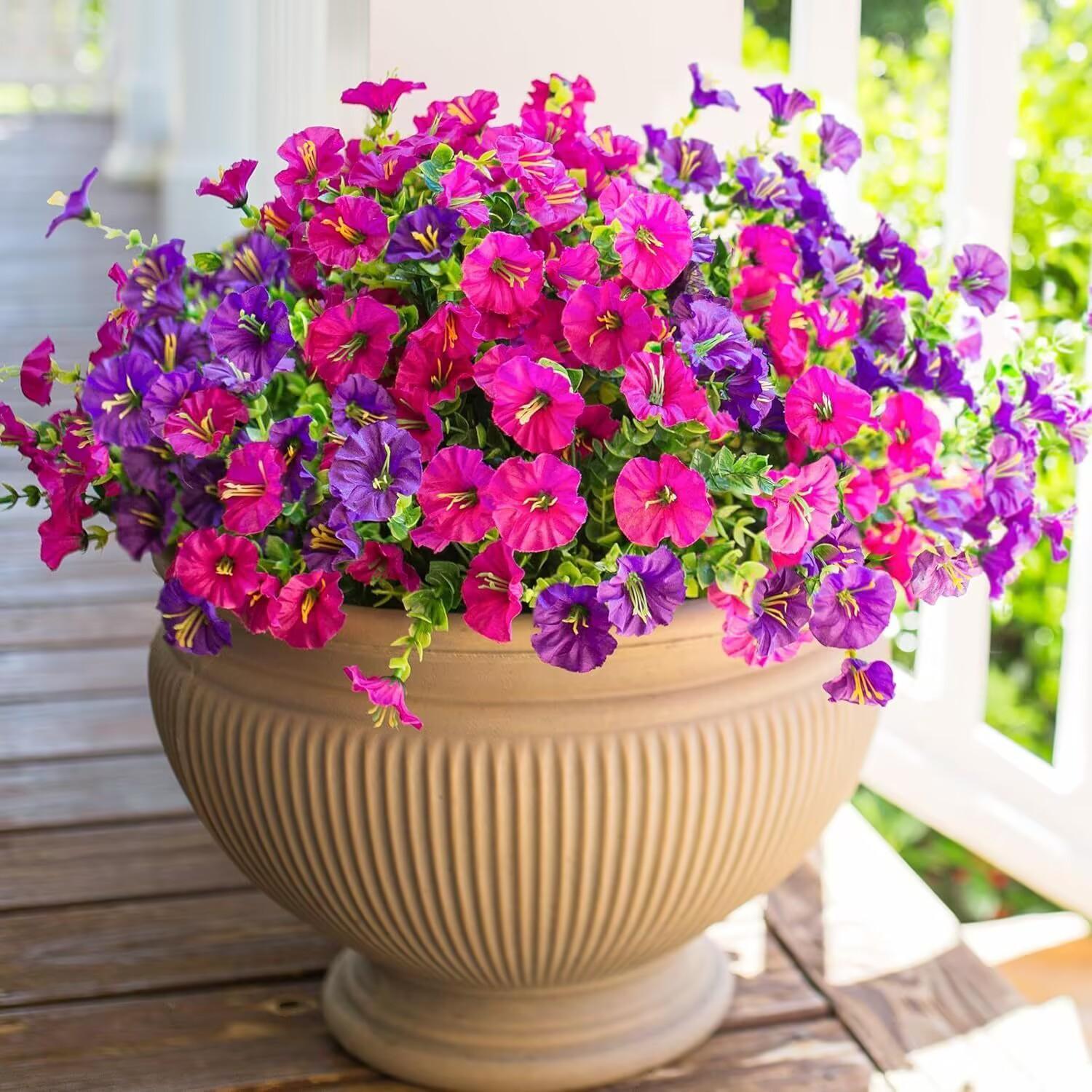 Artificial Flower (16pcs/set), Faux Decorative Flower for Home Garden, Porch, Window Box & Yard, Spring/Summer Artificial Flower Plant for Seasonal Celebrations #GLOBAL PICKS Artificial Flower (16pcs/set), Faux Decorative Flower for Home Garden, Porch, Window Box & Yard, Spring/Summer Artificial Flower Plant for Seasonal Celebrations #GLOBAL PICKS