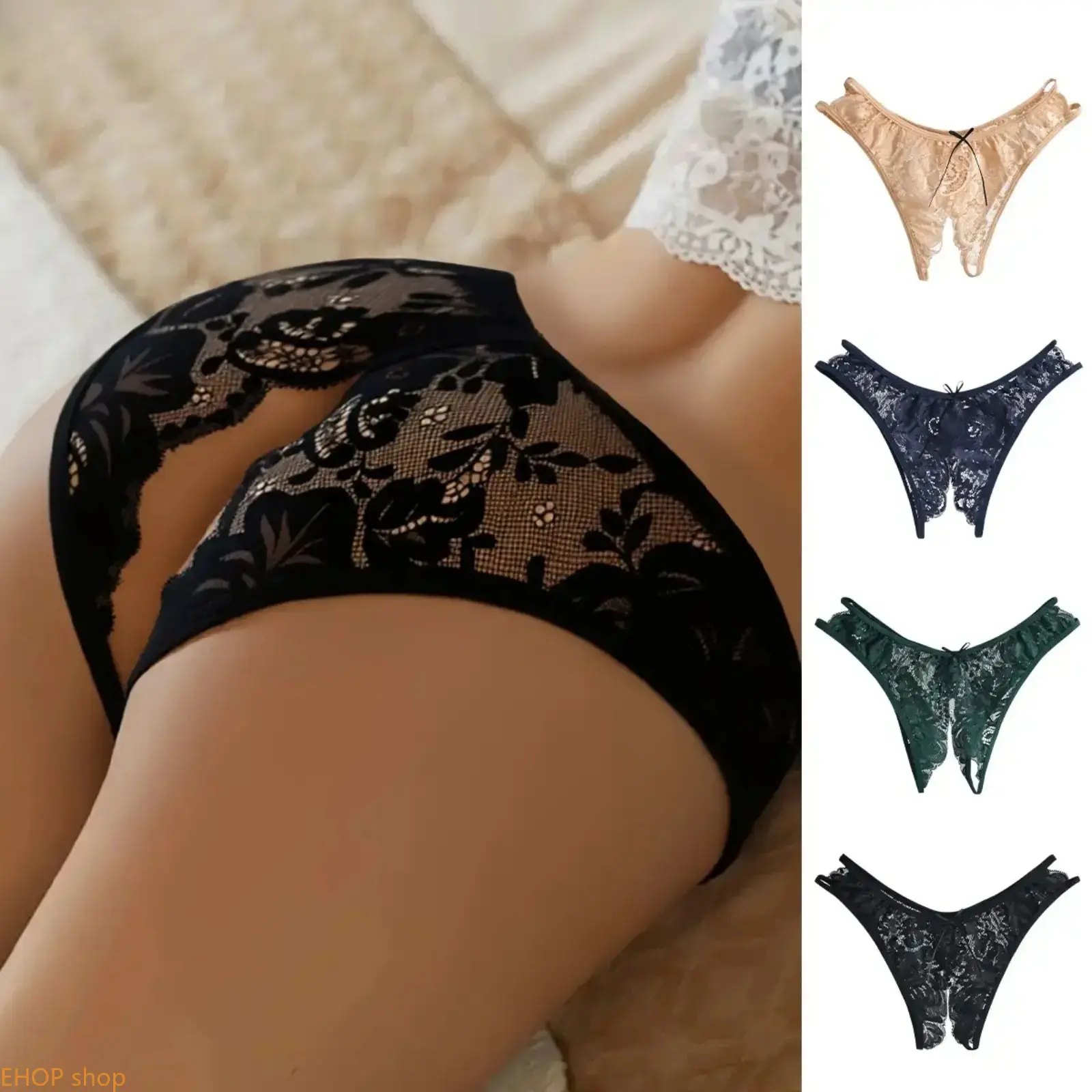 Women's 4-Pack Fitted Printed Panties Set, Mixed Color Fashion Intimates, Curve-Accentuating Comfort Underwear for Spring Home & Sports Wear