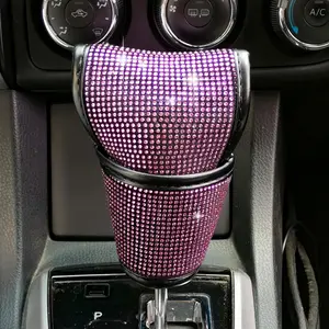Bling Auto Shift Gear Cover, Knob Gear Stick  Glitter Bling Rhinestones Protector,  Auto Shift Gear Cover Decoration Accessories,
