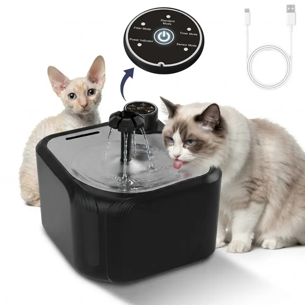 Abs Smart Pet Water Dispenser, USB Rechargeable Sensor Outflow Filter, 2.8L Cat Dog Bowl, Intelligent Pet Drinking Machine, Automatic Water Bowl, Animal Water Bowl