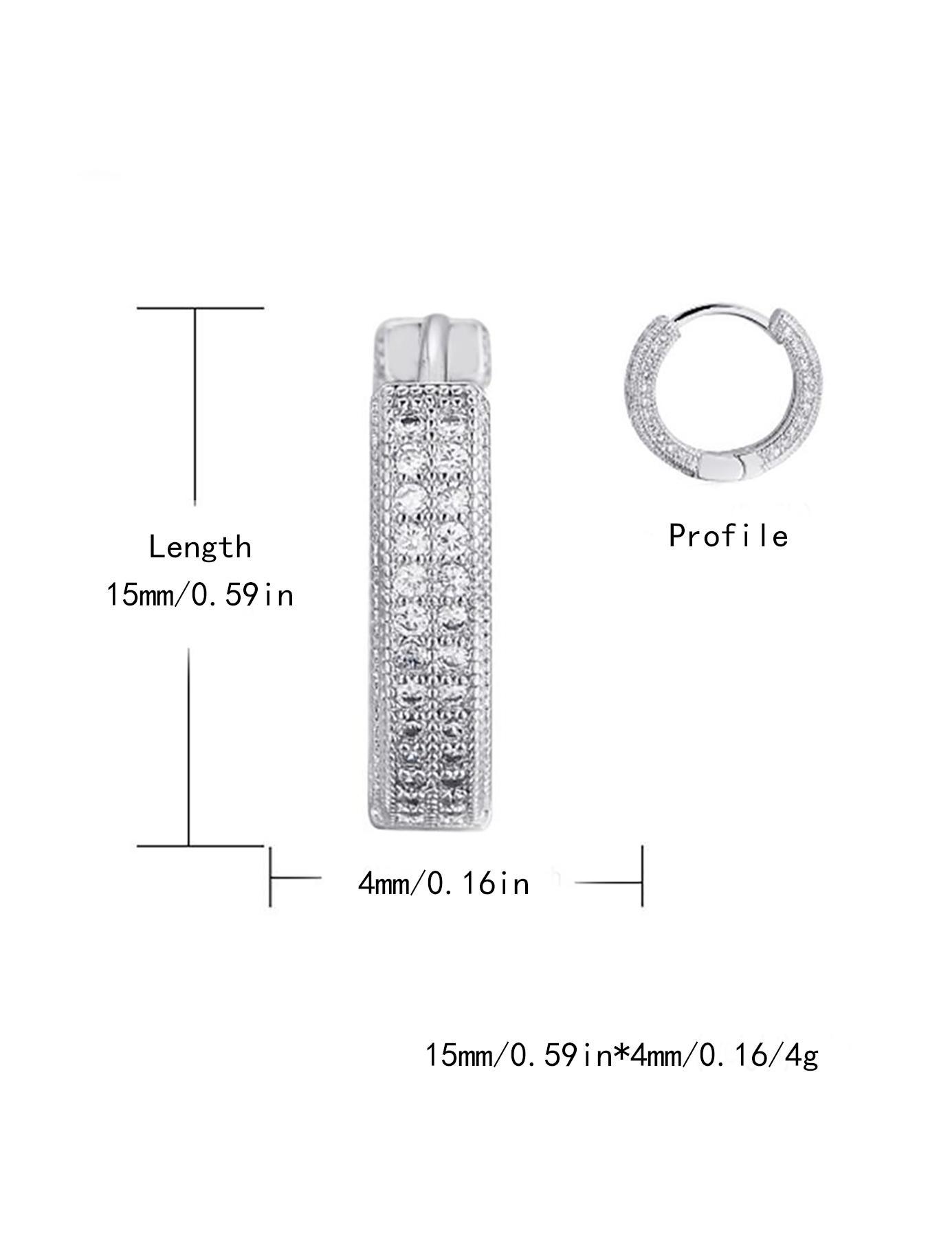 Golden/silver Color Earrings, Fashionable Casual Rhinestone Earrings, Plain Style, Metal Chain Material, All Seasons Jewelry