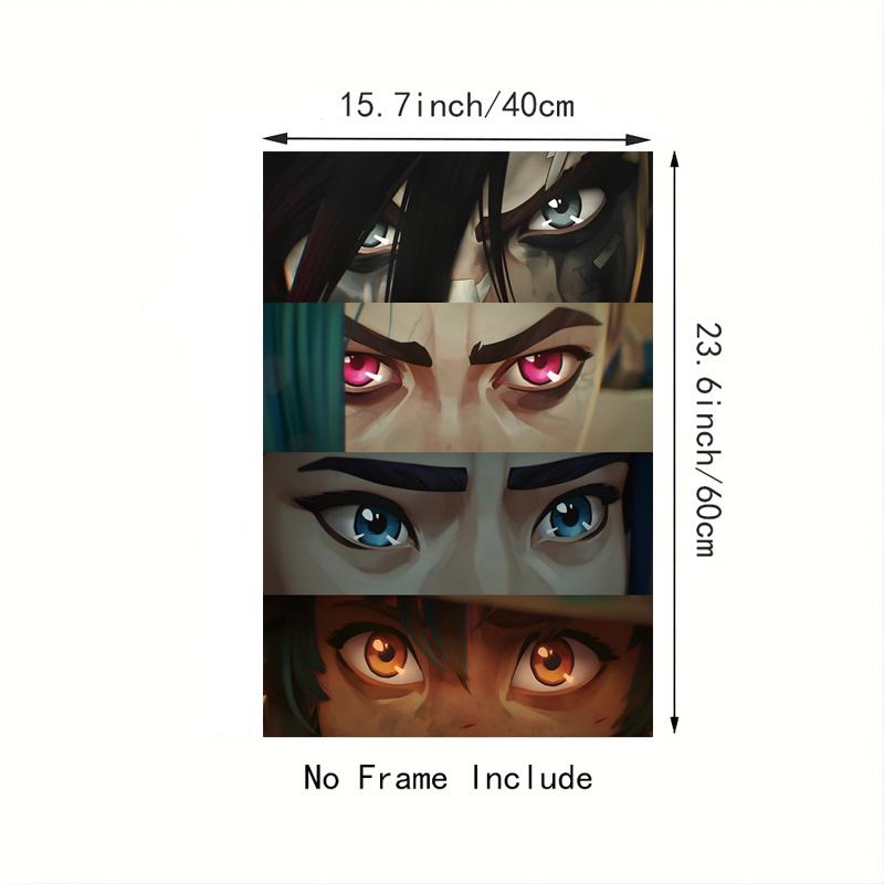 1pc Frameless Arcane Anime Canvas Wall Art - Unframed, Durable Poster with Intricate Character Design, Perfect for Home & Office Decor, Inspirational Four Seasons Wall Art for Living Room, Bedroom, Kitchen, Bathroom, Anime Room Deco