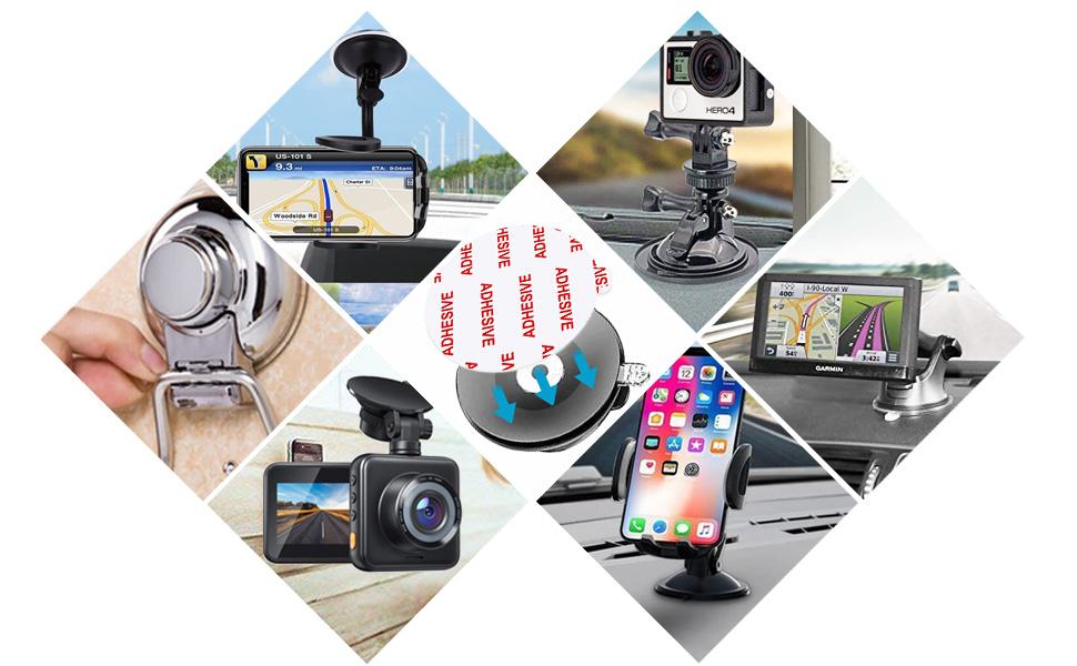 THE WELL KEPT 6 Pcs Clear Adhesive Replacement for Suction Cup Dashboard Phone Mount - Easy to Use, High Bond, Peels Off Without Leaving Residue THE WELL KEPT 6 Pcs Clear Adhesive Replacement for Suction Cup Dashboard Phone Mount - Easy to Use, High Bond, Peels Off Without Leaving Residue