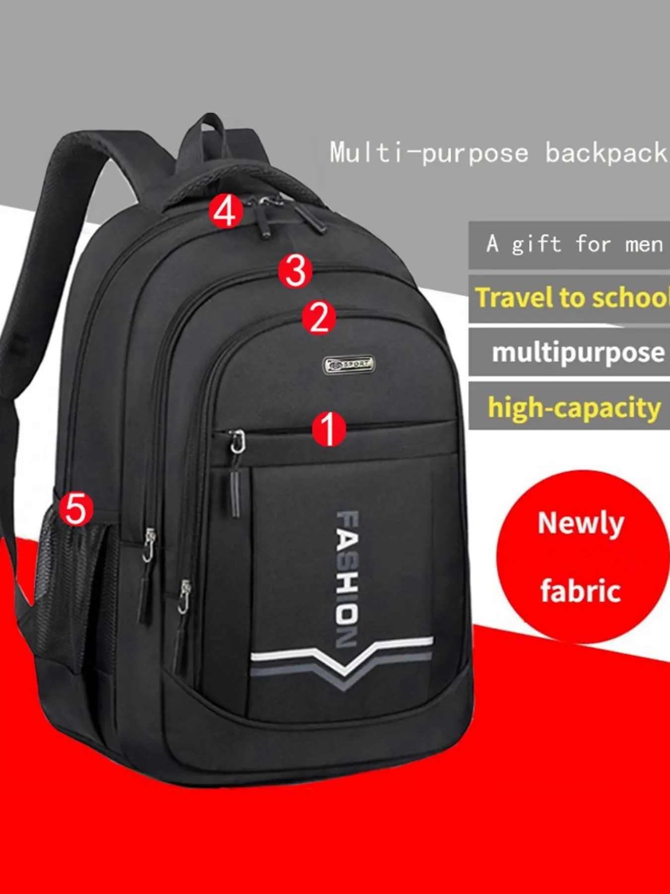 Independence Day 250th Anniversary Large Capacity Laptop Compartment Backpack, Waterproof Nylon Shoulder Bag, Business Casual Laptop Travel Bag, Travel Backpacks
