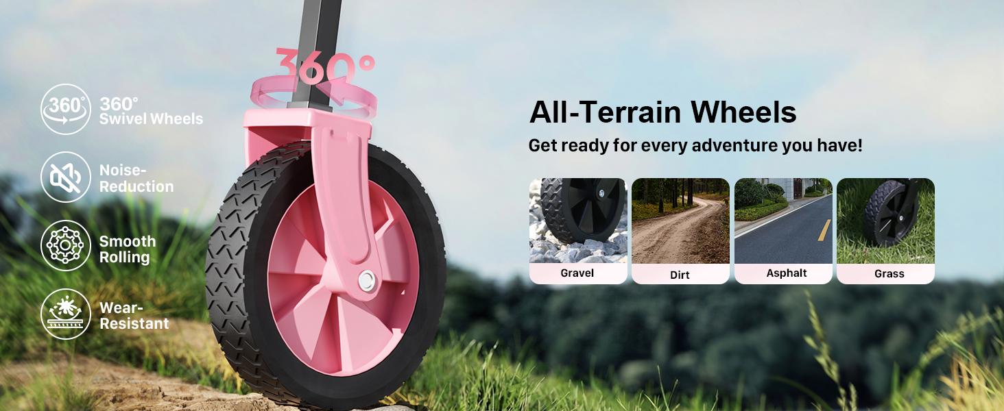 Collapsible Wagon Cart with Wheels, 150L Lightweight Foldable Cart, Rolling Wagon for, Shopping, Sports, Camping, Transport, Pink