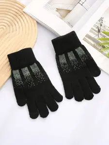 Men's Winter Knit Gloves, Warm and Cozy, Touchscreen Compatible, Unisex Design, Perfect for Outdoor Activities, Fashionable and Simple Style