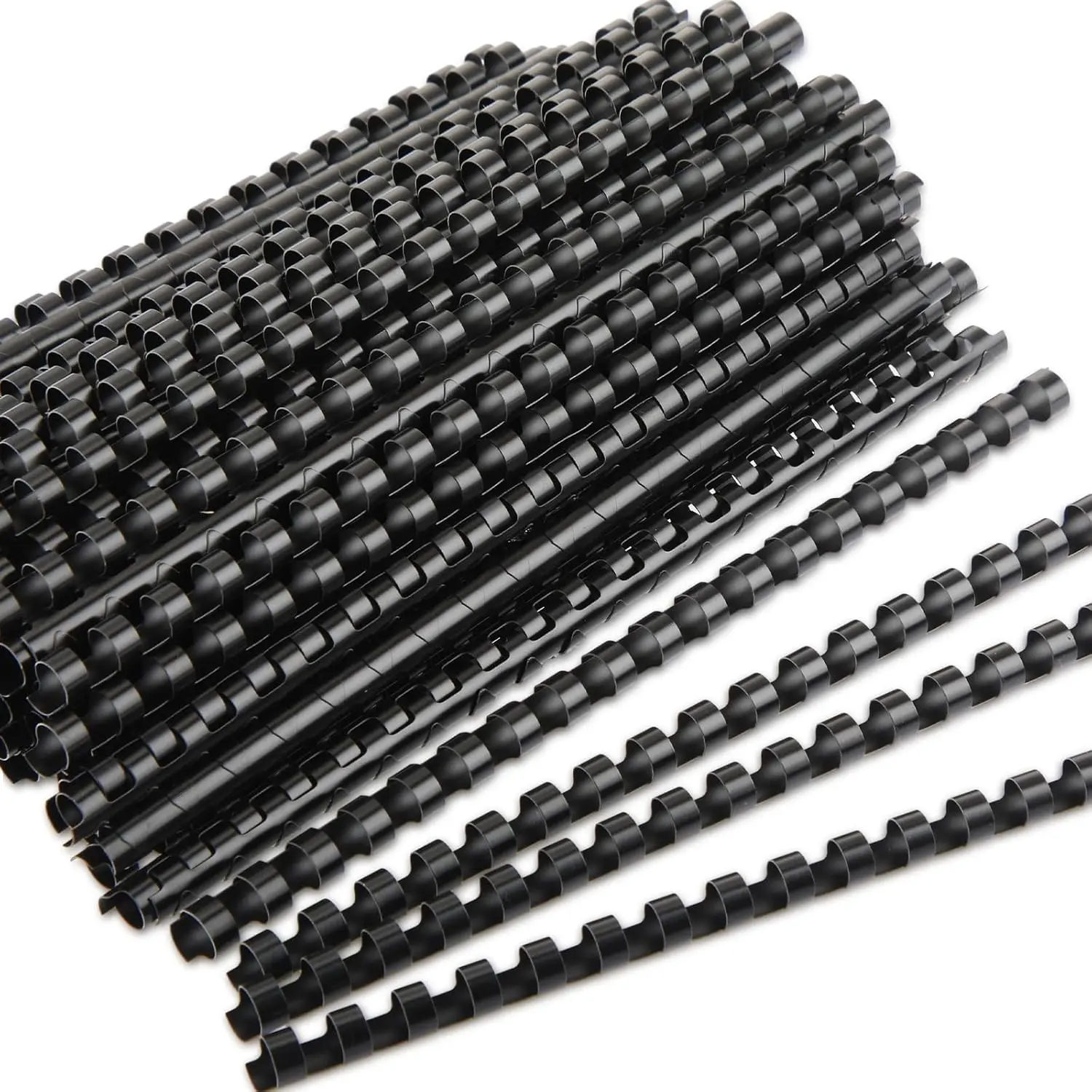 300 Pcs Plastic Binding Combs Bulk 19 Ring Comb Spines Letter Size Spiral Binding for Notebook Calendar Picture (3/8 Inch, Black)