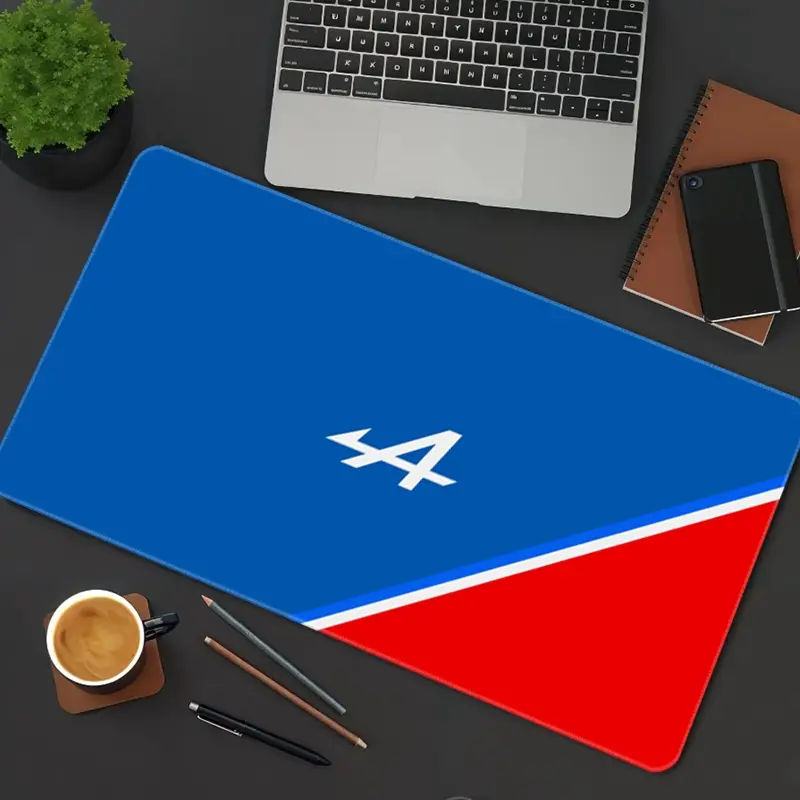 Alpine Blue And Red Geometric Design Mouse Pad Large Gaming Mouse Pad Blue And Red Mousepad HD Print NonSlip Rubber Base Big Size XXL Extended Keyboard Pad Office Desk Accessories