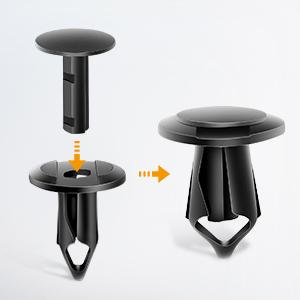 Nilight 100 Pcs Hole 8.6mm Car Push Retainer Clips Kits For GM Ford