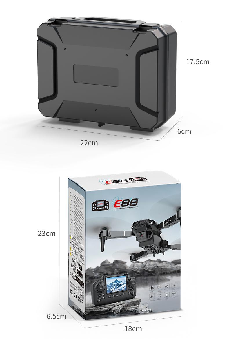 2025 New E88 Pro Upgraded Drone With Screen 4K Camera Aerial Photography Camera Dron Foldable Quadcopter RC Toy For Kid Gift