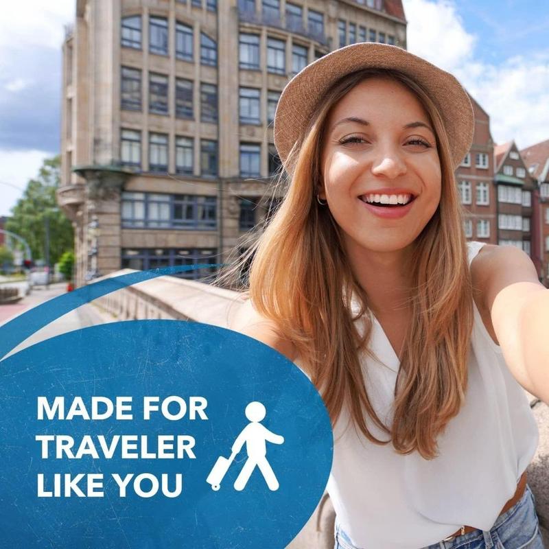 American To European Plug Adapter – Type E/F Schuko Plug Adapter-Use In Germany, France, & More - CE Certified – For Mobile, Laptop & Camera Chargers - 2 Pack