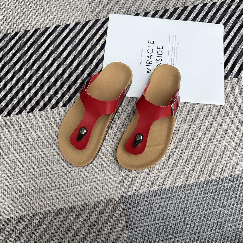2026 Flip-flops Slippers Mezzanine Large Size Slippers Ladies Cork Slippers Beach Slippers