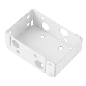 VEVOR Box Mounting Brackets, 2 Pcs, Box Blind Bracket for Window Blinds, Fit for 1.5x 2.25 inch Headrails, with Self-Tapping Screws and Expansion Tubes, Sturdy Iron, for Blinds Installation, White