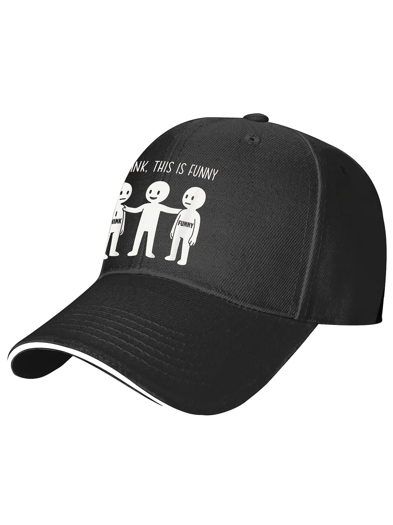 1pc Men'S I Think This is Funny Meme Sarcastic Witty Humor Graphic Sandwich Baseball Cap |   Adjustable, Breathable, Casual, Hand Wash, Perfect for Teen, Christmas Gift