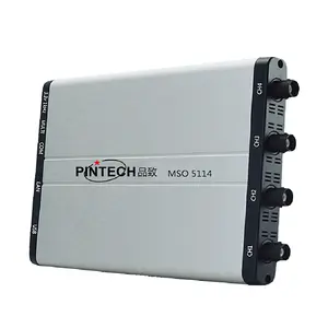 PINTECH MSO5114 PC Oscilloscope 100MHz, Portable Oscilloscopio with 4 Channels, 1GSa/s Sampling Rate, 40M Storage Depth, Slim Digital Tablet Oscilloscope with USB Power Supply