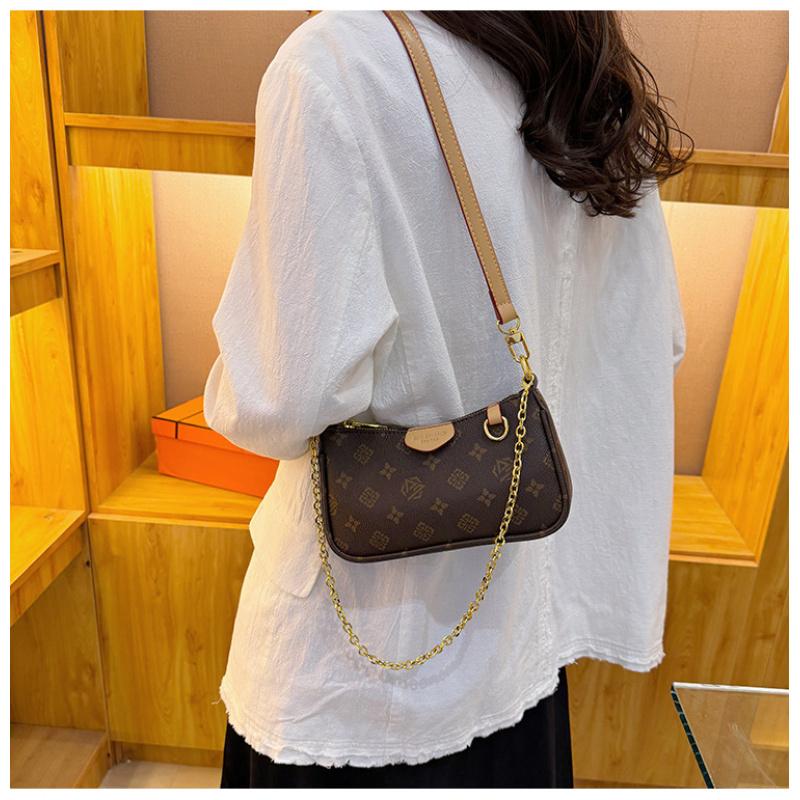 Women's Fashion Bag Women's Vintage Print Chain Small Square Bag Women's Shoulder Bag Crossbody Bag Women's Crossbody Bag Daily Bag Leather Satchel