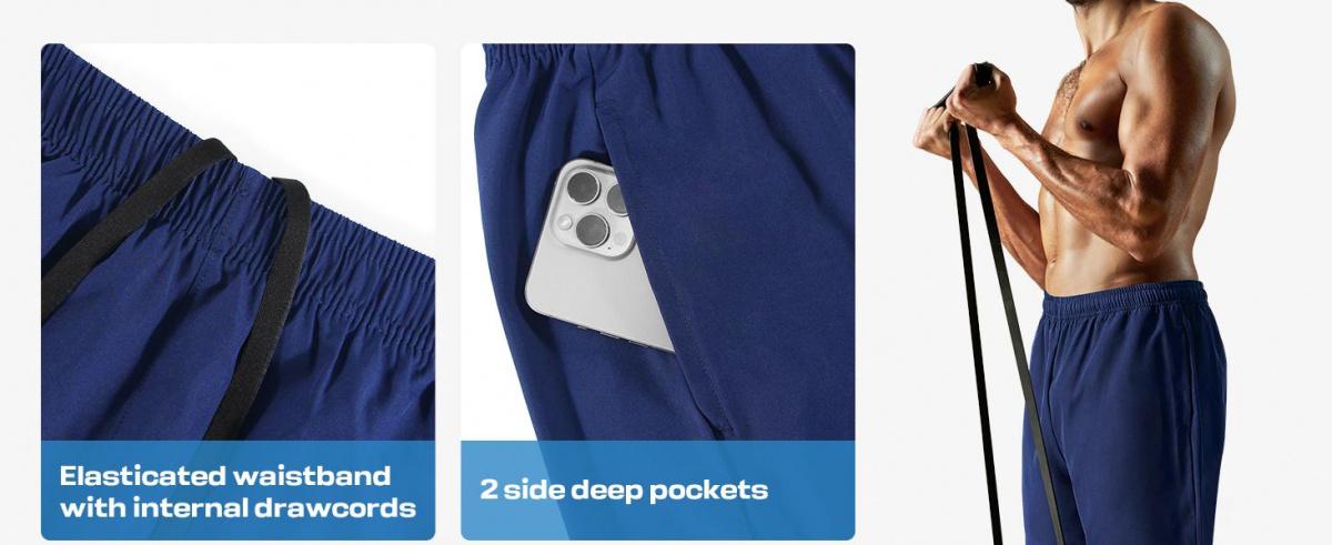 Men’s 9’’ Quick Dry Athletic Shorts Lightweight Breathable Mesh Running Workout Shorts with Pockets for Gym Sports Basketball Outdoor Training Active Wear