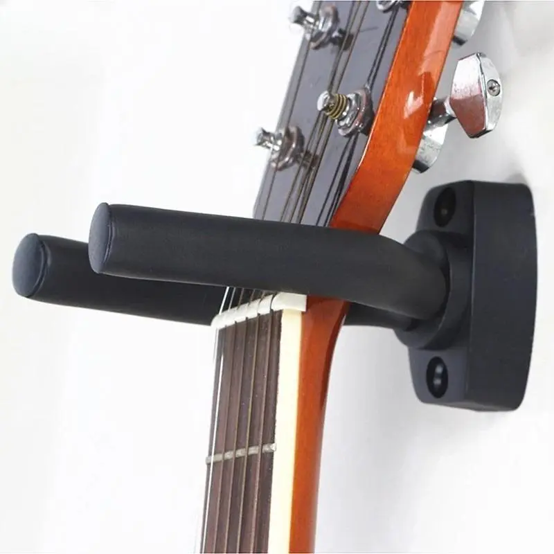 Wall Mount Guitar Hanger Hook Non-slip Holder for Electric Acoustic Guitar Ukulele String Inst Hangable Hangers Holder