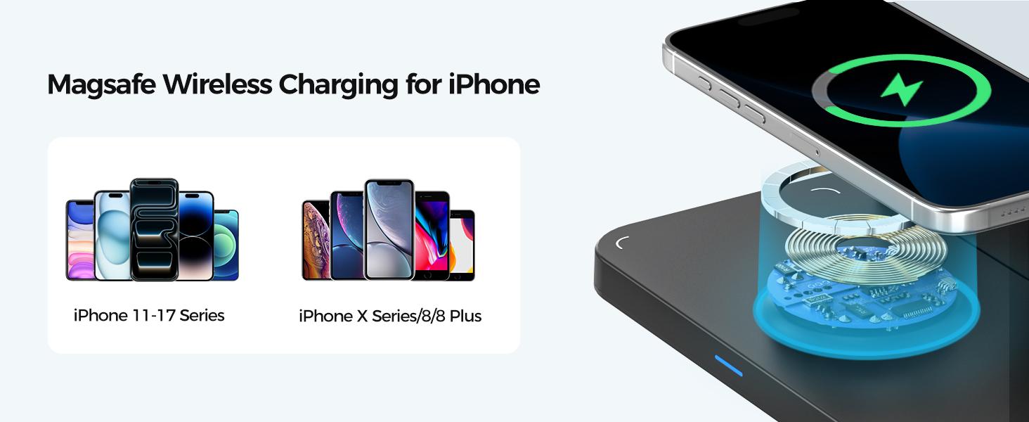 Wireless Charging Station,5 in 1 Multiple Charger Stand with Alarm Clock,7 Night Light,Mag-Safe Charging Dock for iPhone 17 16 15 14 13 12 Pro Max Plus,Apple Watch 11/10/9/8,for Airpods,Bedroom Wireless Charging Station,5 in 1 Multiple Charger Stand with Alarm Clock,7 Night Light,Mag-Safe Charging Dock for iPhone 17 16 15 14 13 12 Pro Max Plus,Apple Watch 11/10/9/8,for Airpods,Bedroom