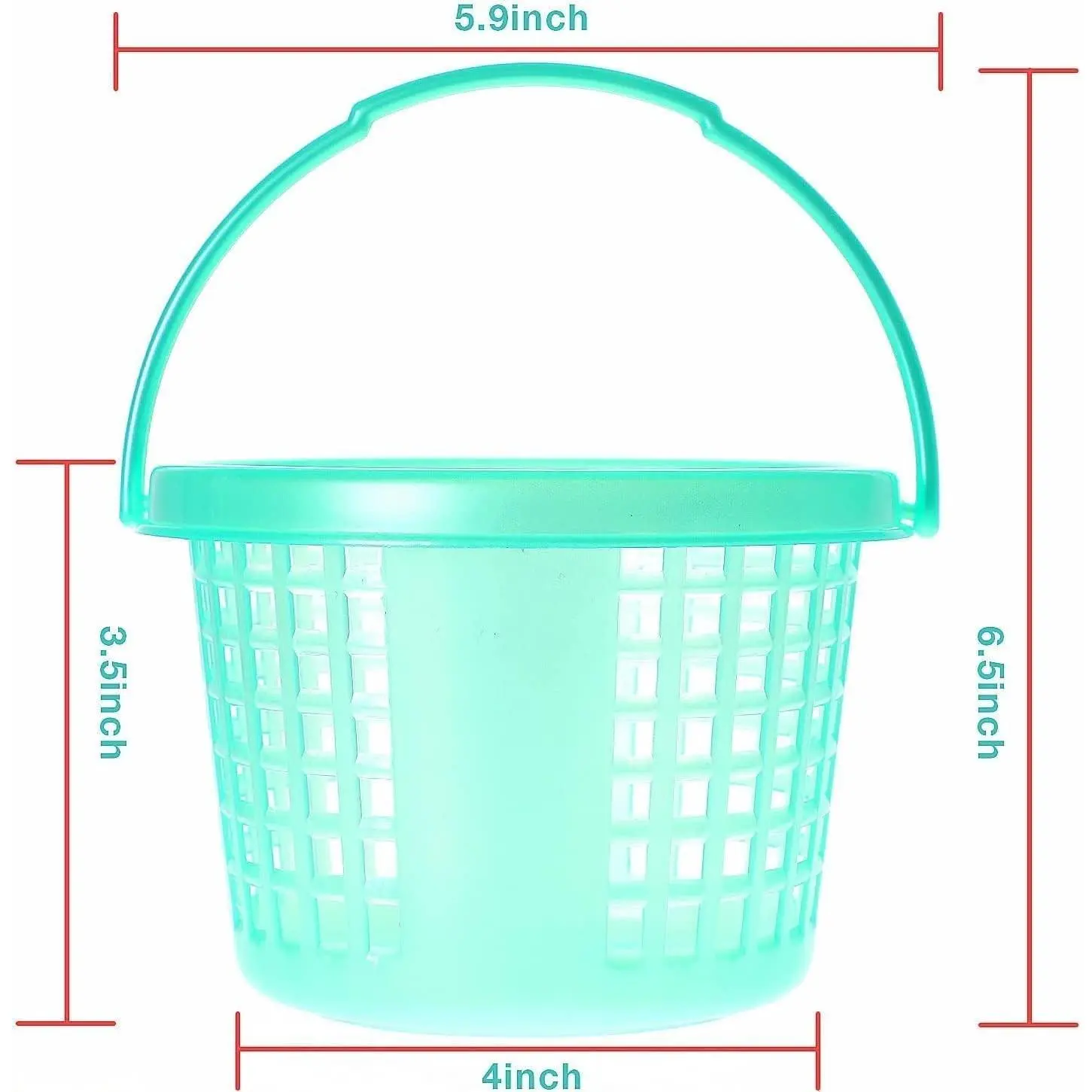 12pcs Easter Baskets Plastic Egg Baskets with Handles in 6 colors for Easter Hunting Spring Party Crafts Supplies Accessories Decorations Party Favors