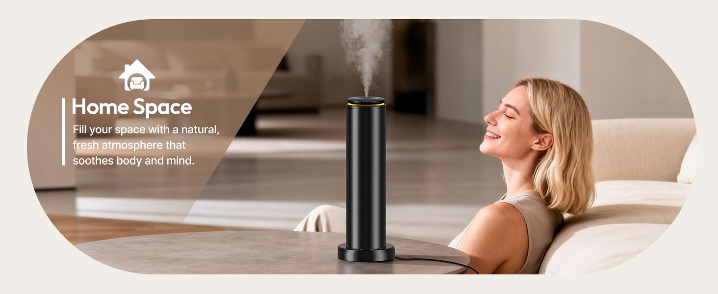 Waterless Scent Diffuser Starter Kit - 2000 Sq Ft Coverage,Diffuser with Remote/LED Light,Suitable for Home, Office, Hotel