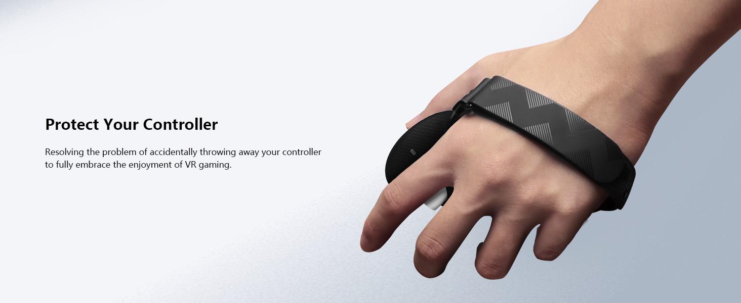 Upgraded Controller Grips Cover Compatible with Meta/Oculus Quest 3S/Quest 3 Accessories, with Battery Opening Cover and Knuckle Straps Protector