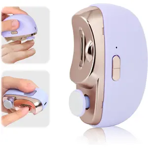 2 in 1 Electric Polishing Automatic Nail Clippers Electric Nail Trimmer Electric Nail Clipper with 2 Adjustable Speeds Nail Trimmer for Seniors  Adults