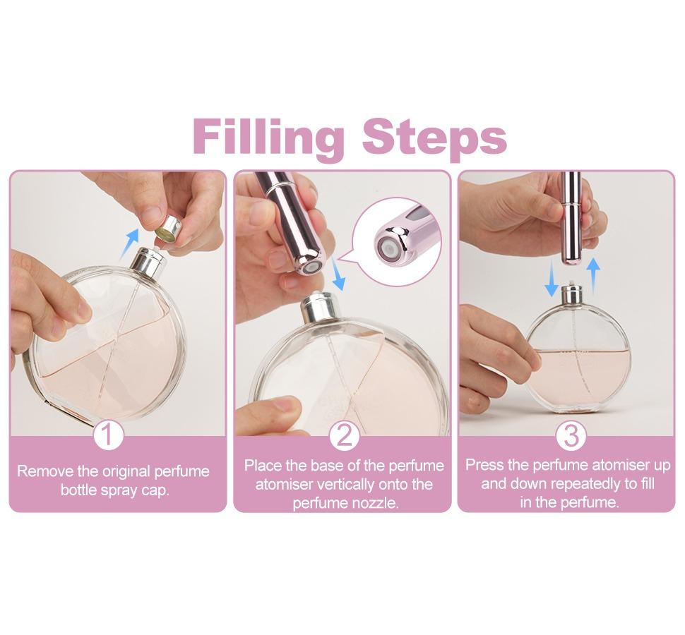 4 Pcs Mini Refillable Perfume Atomizer Bottles,5ml Travel Size Spray Bottles,Empty Perfume Refill Pump for Traveling and Outgoing 4 Pcs Mini Refillable Perfume Atomizer Bottles,5ml Travel Size Spray Bottles,Empty Perfume Refill Pump for Traveling and Outgoing