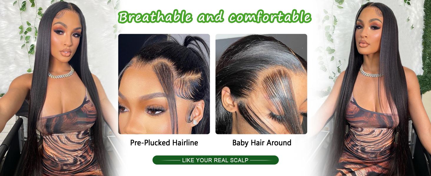 Bling Hair Wigs Straight 13x4 13x6 Hd Lace Front Human Hair Wigs Transparent Lace Frontal Wig for Women Pre Plucked Natural Hairline 12-36 Inch 180% Density TikTokShopStockUp