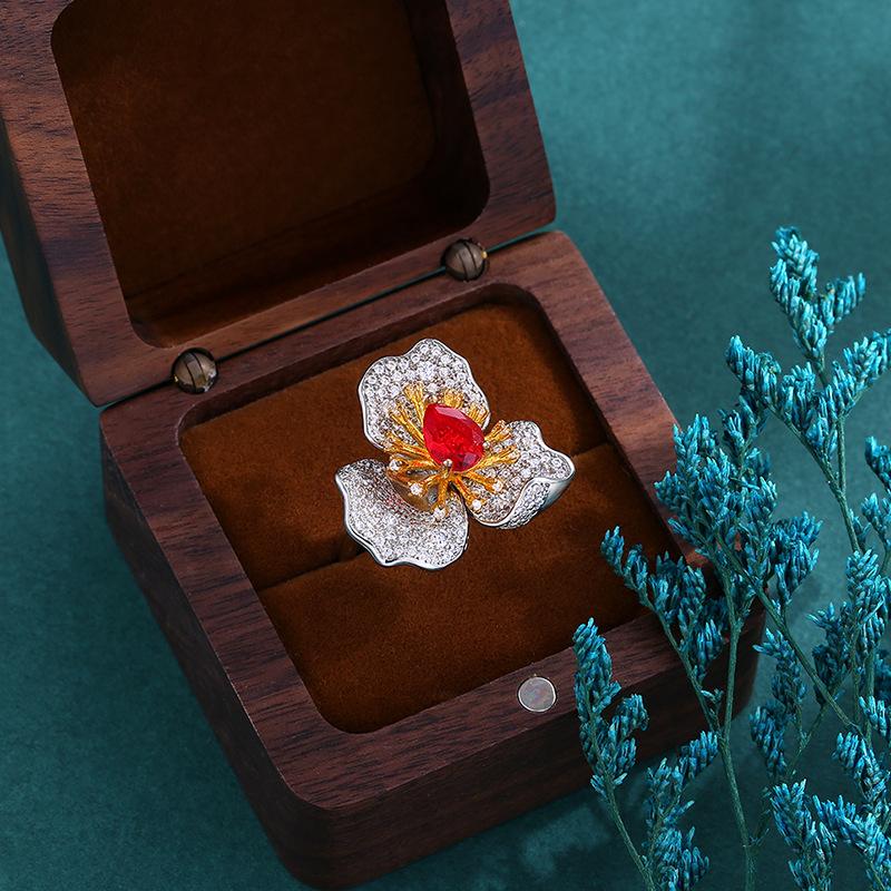 Ring pendant dual-purpose, inlaid with zircon, women's ring, exquisite foreign trade styles, jewelry, full stone models.