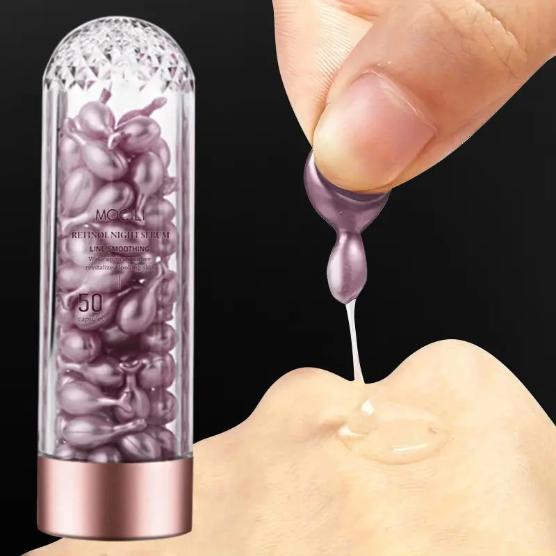 1pcs, Retinol Facial Capsules Serum, With Vitamin E & Hyaluronic Acid, Hydration, Moisturizing, Lock Moisture, Nourish, Firm Skin & Smooth Texture, Maintain Youthful Look, Daily Skin Care