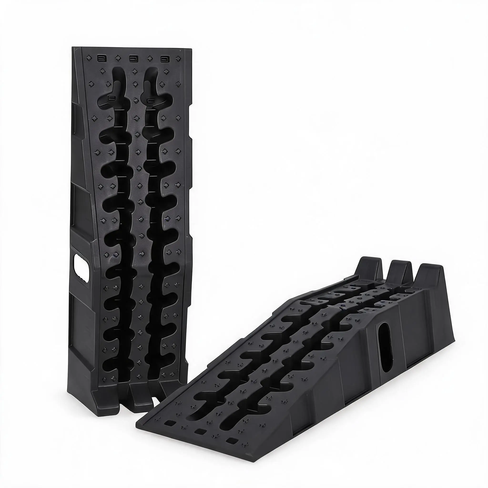 Heavy Duty Car Ramps for Oil Change – 12,000 lb Capacity, Low Profile 6.7" Lift, Non-Slip Portable Service Ramps for Trucks, SUVs, and Cars (2-Pack)