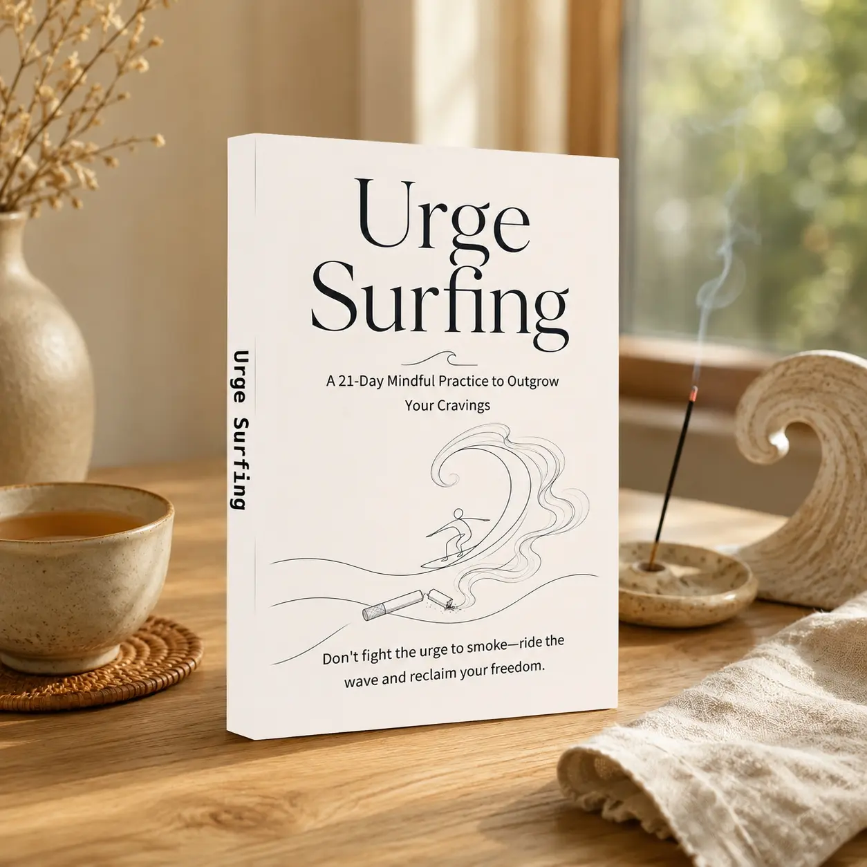 Mindfulness Self Help Book, 21-Day Urge Surfing Practice to Manage Cravings, Build Self Control & Inner Calm